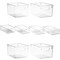 Sorbus Set of 8 Clear Fridge Organizers - Refrigerator & Pantry Bins for Organizing Food - 2 Sizes with Handles